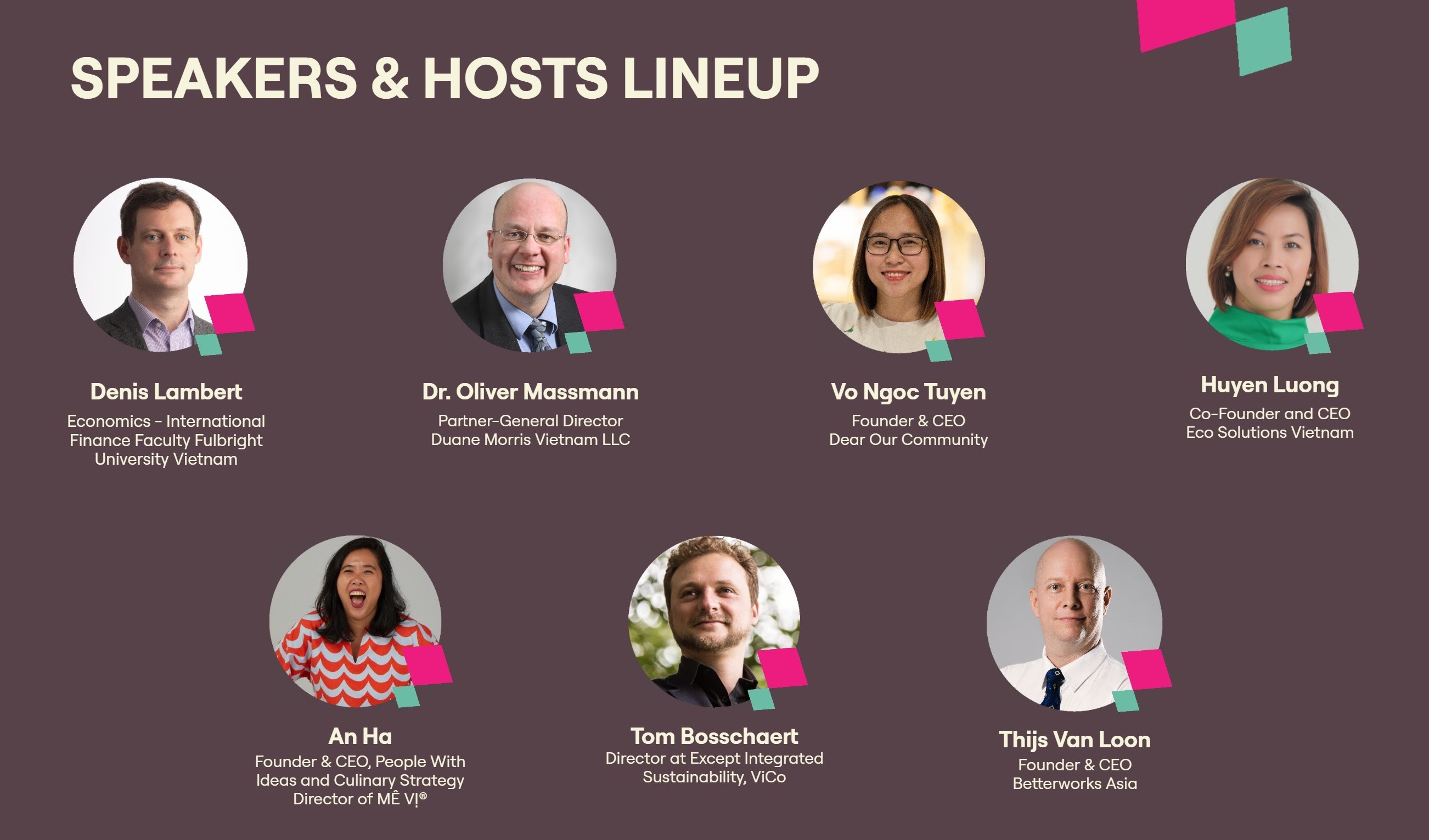 Summit speakers